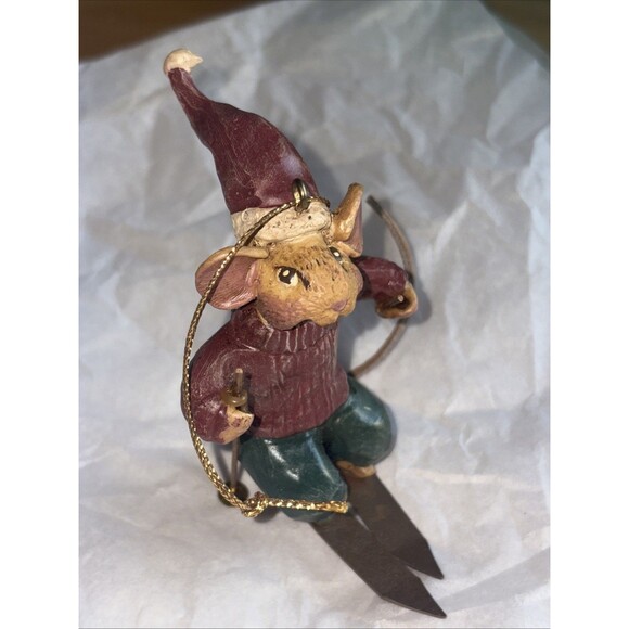 Christmas Ornament Hole in Wall Gang Mouse Riding Pig Kurt Adler - Picture 2 of 6